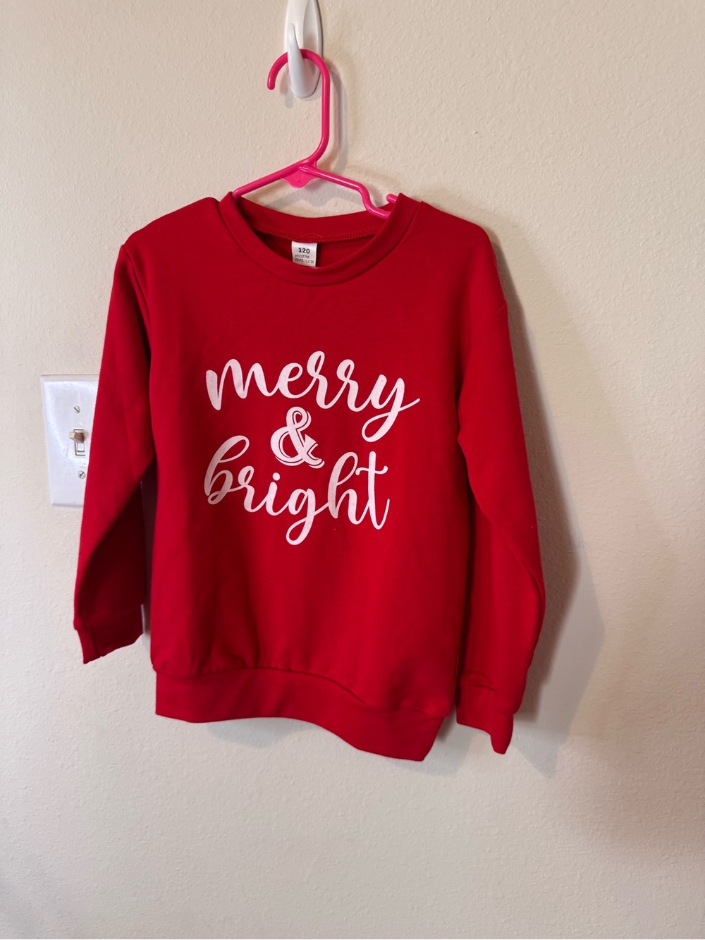 Merry & Bright Red Kids Sweatshirt